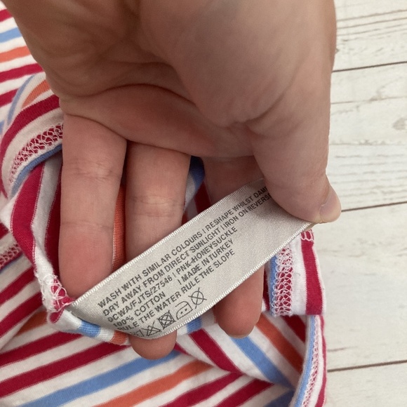 fat face womens 16 striped tank top yback 100% cot - Picture 4 of 5